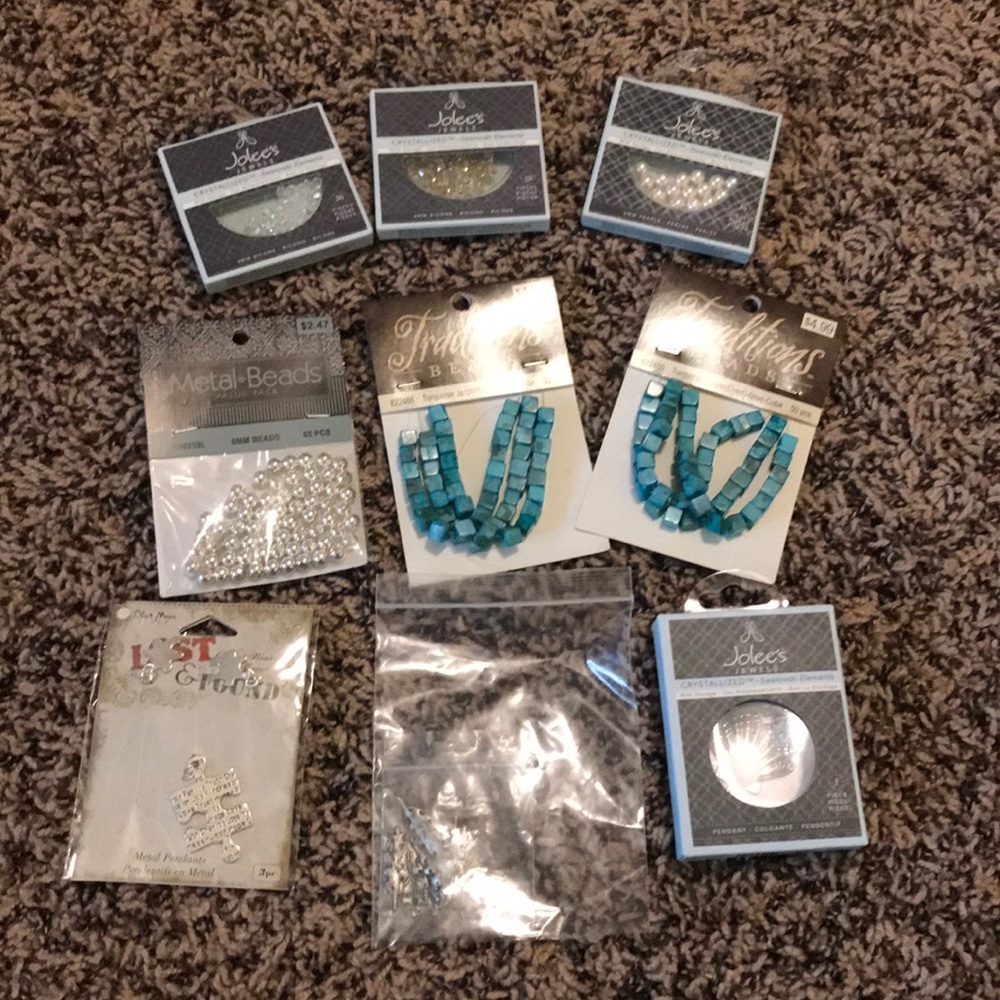 Assortment jewelry supplies/beads